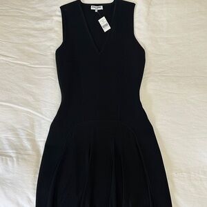 Opening Ceremony Black V-Neck Midi Dress